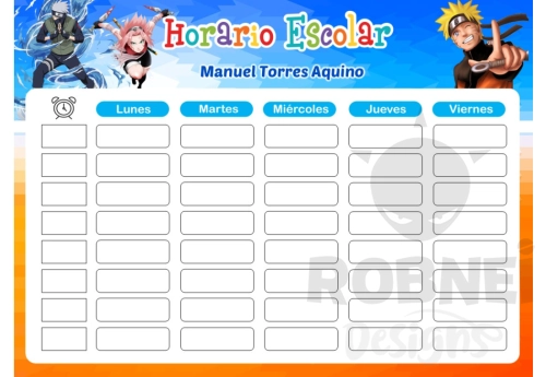 Naruto Horario Escolar